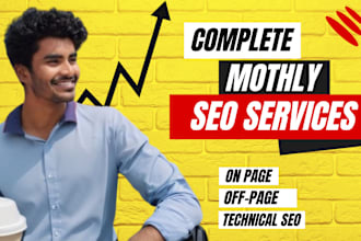 provide complete monthly SEO service for business website