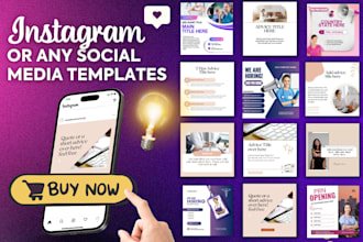 design editable instagram or any social media post templates