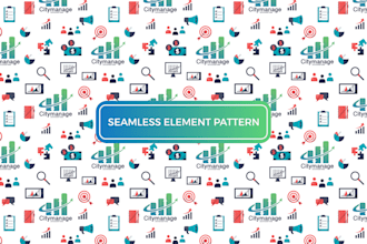 create a luxury seamless monogram element pattern