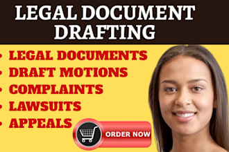 write motion, petition, lawsuit, pleadings, demand letters and legal document