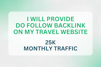 provide a do follow backlink on my travel website