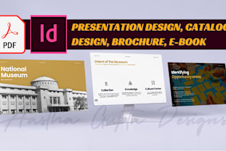 design anything in adobe indesign like presentations, catalogues, flyers, ebook