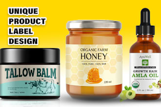do unique product label design