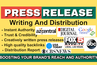 write press release, press release writing, press release distribution