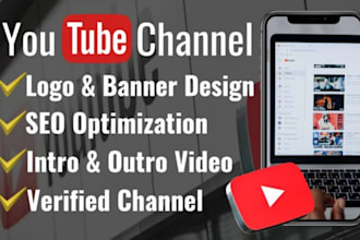 create youtube channel with logo, banner, intro, outro