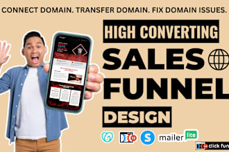 transfer dns, connect domain to systeme io sales funnel, mailerlite integration