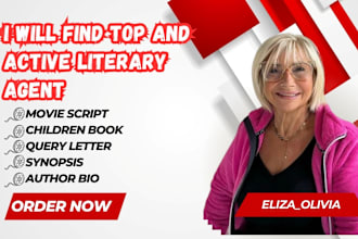 find literary agent for your movie script children book fiction and non fiction