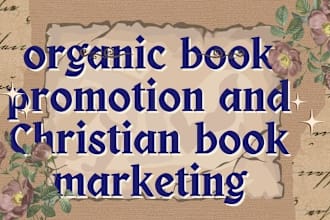 organic book promotion, christian book and ebook marketing