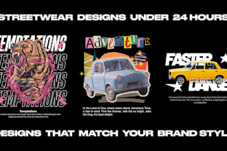 create premium streetwear and merchandise designs for your brand