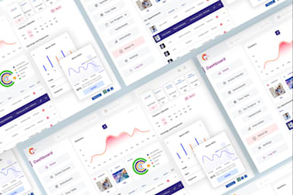 design dashboard UI UX, admin, desktop app, crm, erp, hrm, pos, mlm, lms design
