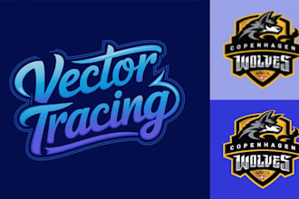 do manual vector tracing vectorize logo, image to vector, redraw design urgently