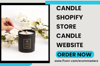 design candle shopify store handmade candle website lighting dropshipping