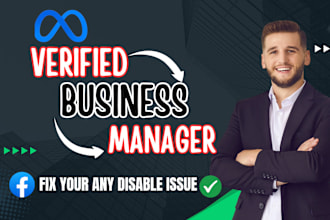 create new verified fb business manager or verified bm and ad account for fb ads