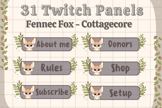make cute twitch panels for you