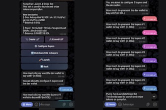 create bundle pump fun telegram bot