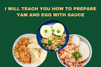 teach you how to prepare yam and egg using the right sauce, healthy diet