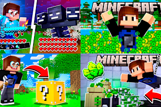 make minecraft thumbnail in 2d or 3d with exelence