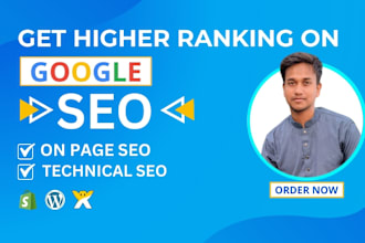 do shopify seo for higher ranking, organic traffic from google