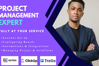 help streamline your project management with notion, clickup, trello