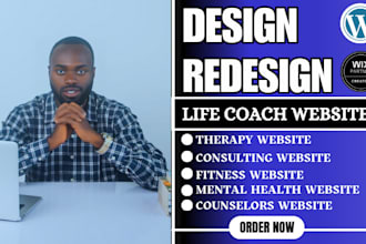 build life coaching, mental health, author, consulting, fitness, therapy website