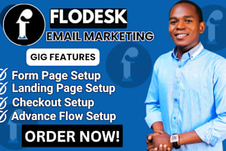 set up email marketing using flodesk, mailchimp sales funnel for squarespace