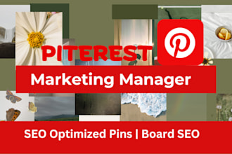 your pinterest marketing  manager and pins image SEO