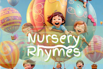 produce kids nursery rhymes song children educational music, female ghost singer