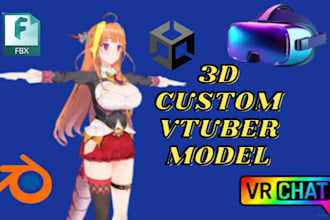 upload edit optimize and do 3d vr chat furry nsfw avatar vr character rigging