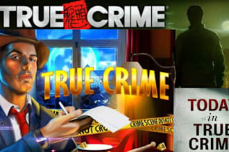 write well researched true crime script, podcast crime story, youtube script