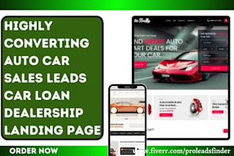 generate auto car leads car loan landing page car dealers leads auto car website