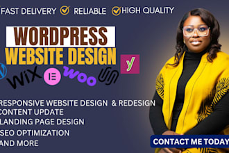 design a responsive wordpress website, blogs and landing pages