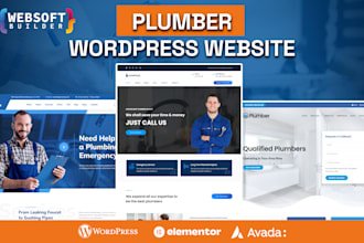 do professional wordpress plumbing website design or redesign plumbing website