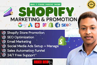 boost shopify sales, shopify store promotion, complete shopify marketing