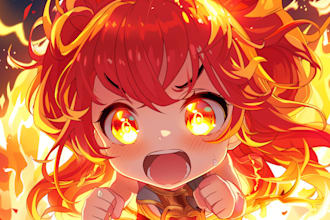 draw chibi anime art illustration, character design, fanart, pfp