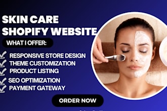 design skin care website cosmetic website spa website beauty shopify website