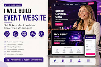 build your event website with ticket sales, rsvp, merch store