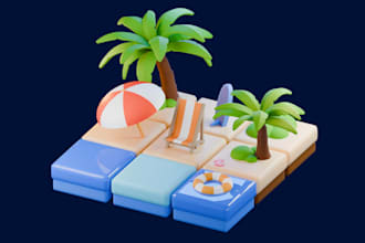low poly 3d environments for for roblox