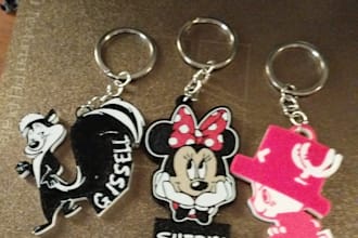 model flat keychain design for 3d printing