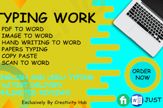 do english and urdu typing that will shine you