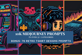 create 10k midjourney prompts in over many categories