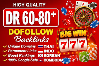 do high DR 60 to 80 SEO dofollow permanent backlinks