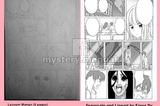 simple outline lineart for manga assistant