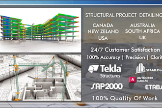 modeling and structural analyze of project using staad pro, etabs and sap2000