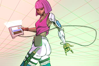 create concept character designs and illustrations