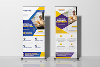 design corporate rollup banner, billbord, sign board banner