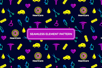 create a luxury printable seamless monogram logo pattern