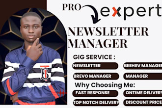 be your newsletter manager for beehiiv , constant contact  ,brevo and others