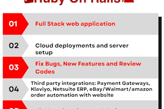 develop or help with ruby on rails web application ror