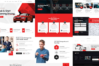 design custom driving school website with booking system