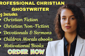 ghostwrite christian fiction ebook, christian nonfiction, write christian KDP